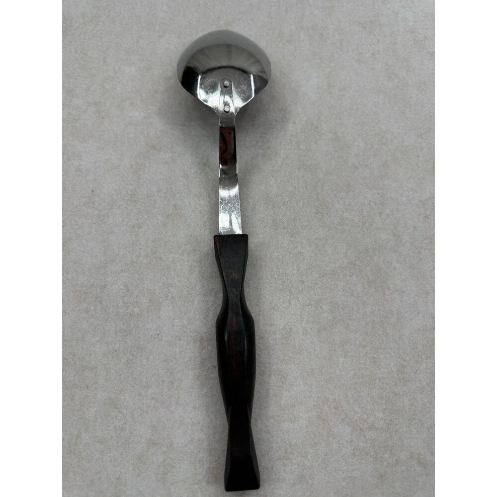 CUTCO Lot of 5 Serving Utensils Black Handles 17KD 17JI Slot Spoon Turner Whisk